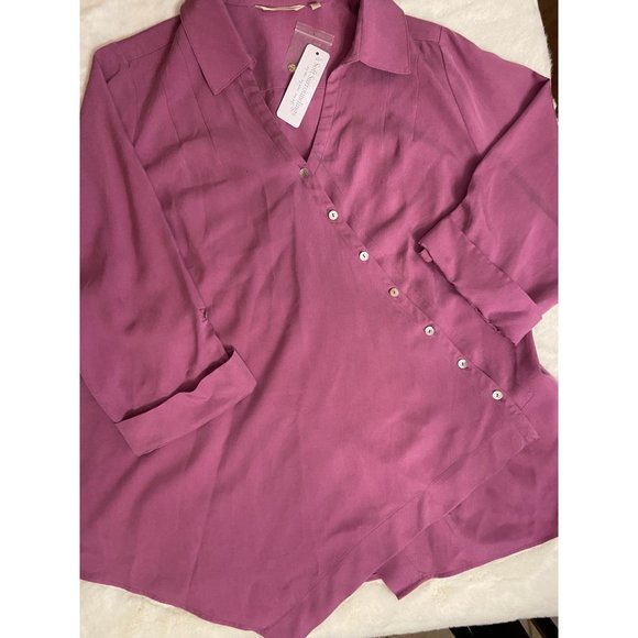 NWT Soft Surroundings Mulberry Asymmetrical Wrap Sz 1XL - Picture 3 of 9